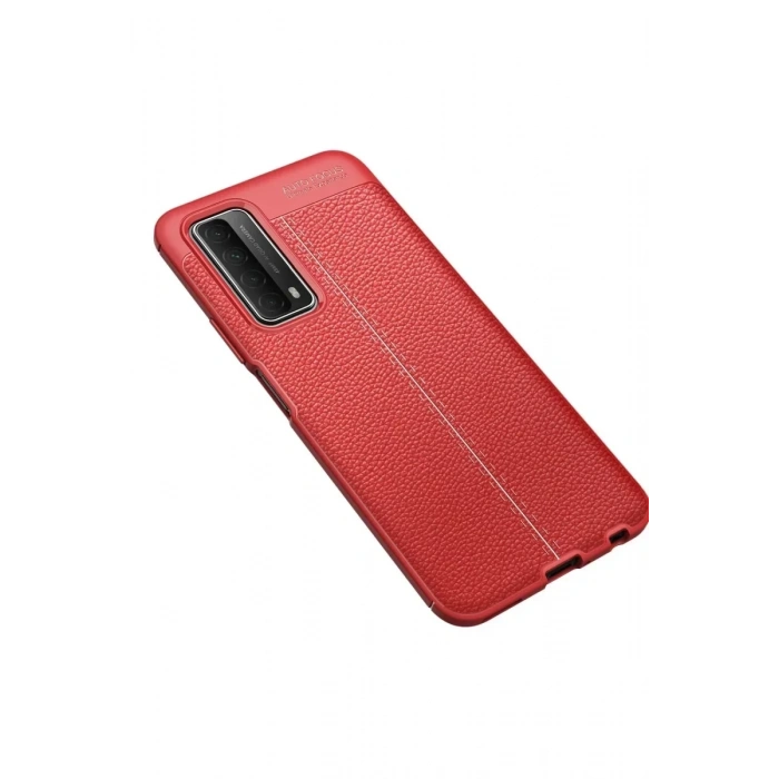 USLUCAN ALIŞVERİŞ Huawei P Smart 2021 Kılıf Auto Focus Kapak - Kırmızı
