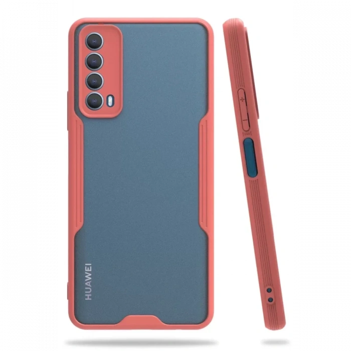USLUCAN ALIŞVERİŞ Huawei P Smart 2021 Kılıf Platin Silikon - Pembe