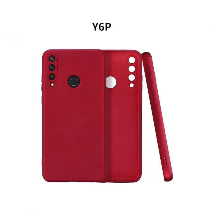 USLUCAN ALIŞVERİŞ Huawei Y6P Kılıf First Silikon - Bordo