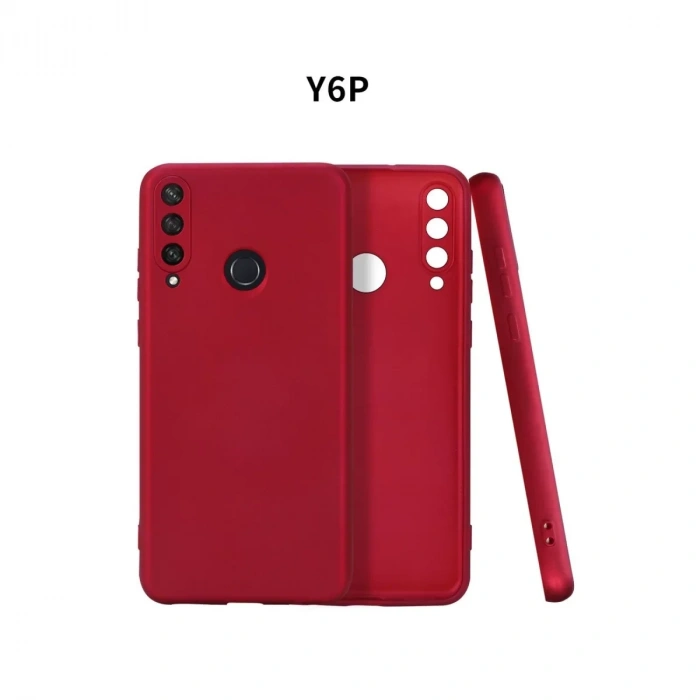 USLUCAN ALIŞVERİŞ Huawei Y6P Kılıf First Silikon - Bordo