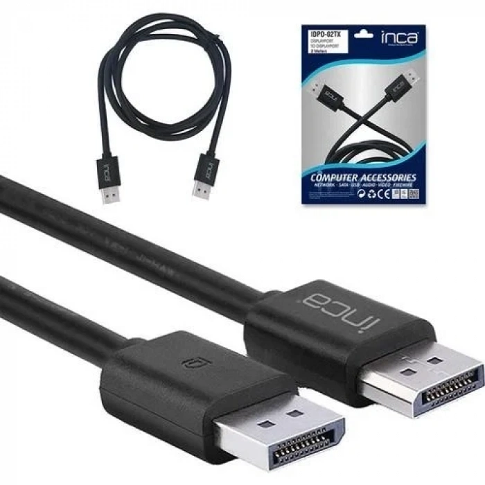 USLUCAN ALIŞVERİŞ INCA IDPD-02TX 2 MT DISPLAY PORT TO DISPLAY PORT 4K