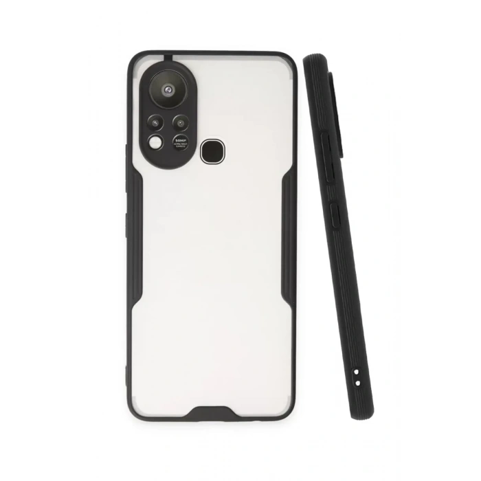 USLUCAN ALIŞVERİŞ İnfinix Hot 11s Kılıf Platin Silikon - Siyah