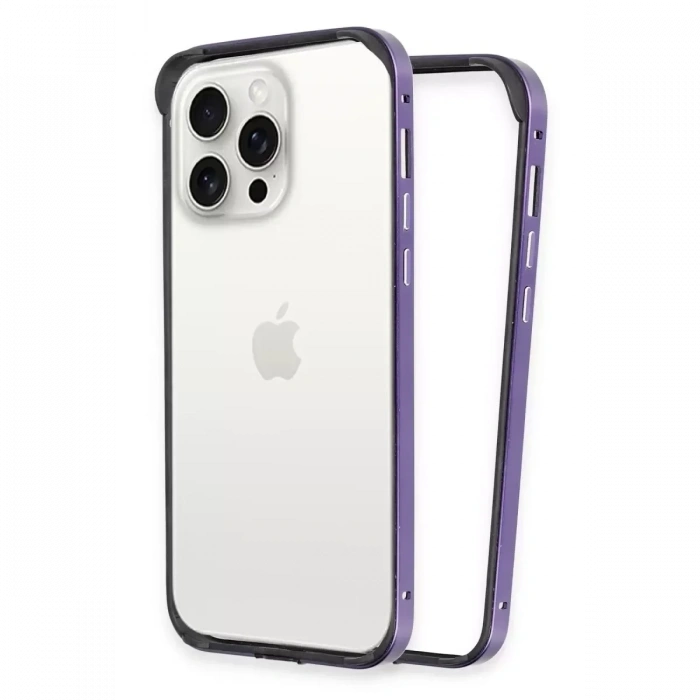 USLUCAN ALIŞVERİŞ iPhone 14 Pro Land Bumper Koruma Kapak - Derin Mor