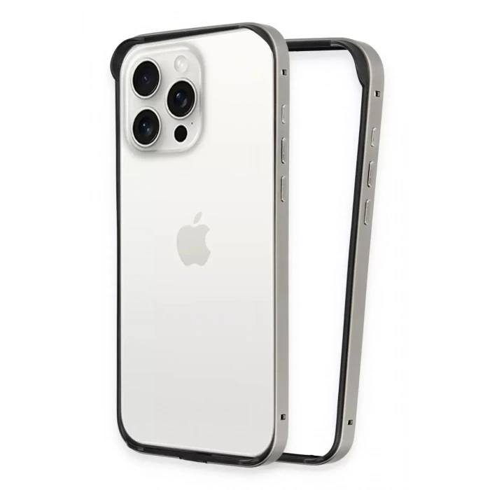 USLUCAN ALIŞVERİŞ iPhone 14 Pro Max Land Bumper Koruma Kapak - Titan Gri