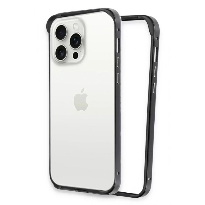 USLUCAN ALIŞVERİŞ iPhone 15 Pro Land Bumper Koruma Kapak - Siyah