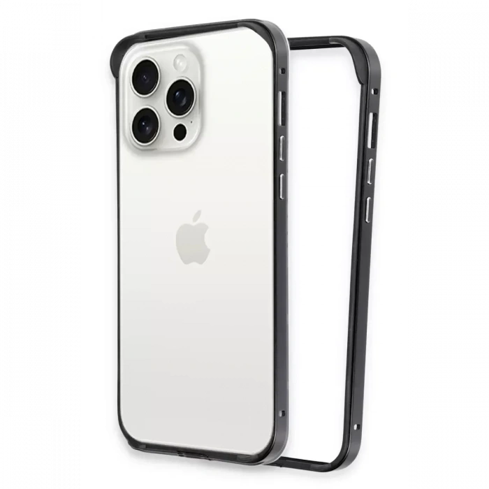 USLUCAN ALIŞVERİŞ iPhone 15 Pro Land Bumper Koruma Kapak - Siyah