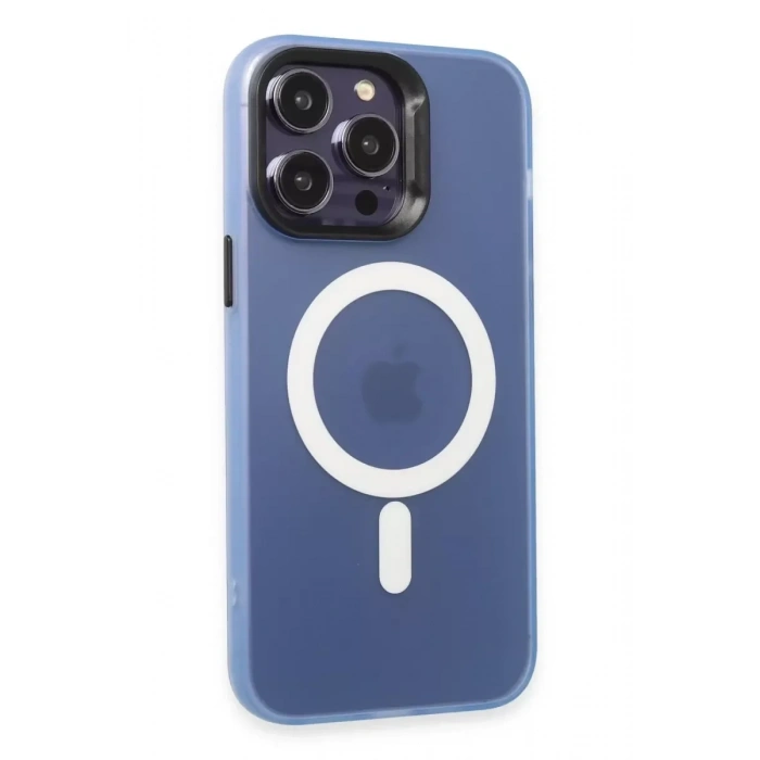 USLUCAN ALIŞVERİŞ iPhone 15 Pro Max Kılıf Mateks Magsafe Kapak - Sierra Blue