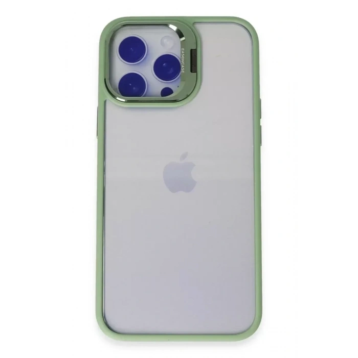 USLUCAN ALIŞVERİŞ iPhone 15 Pro Max Kılıf Roblox Lens Standlı Kapak - Yeşil