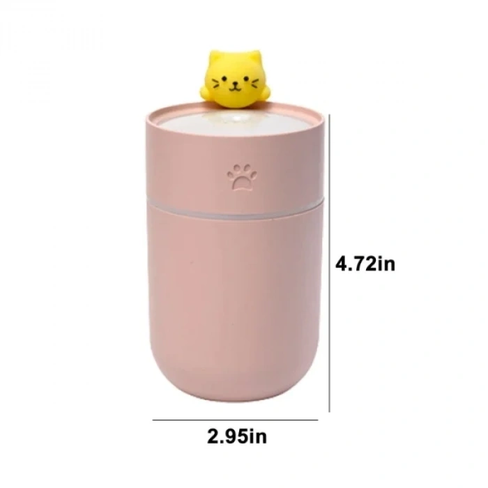 USLUCAN ALIŞVERİŞ Isınan Kedi Mini USB Sessiz Hava Nemlendiricisi