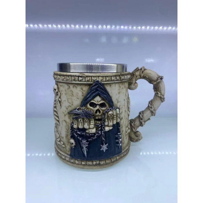 USLUCAN ALIŞVERİŞ İskelet Game Over Çelik Kupa Kod 6912