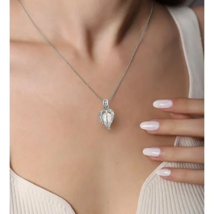 USLUCAN ALIŞVERİŞ İstridye İçinde İnci Kolye