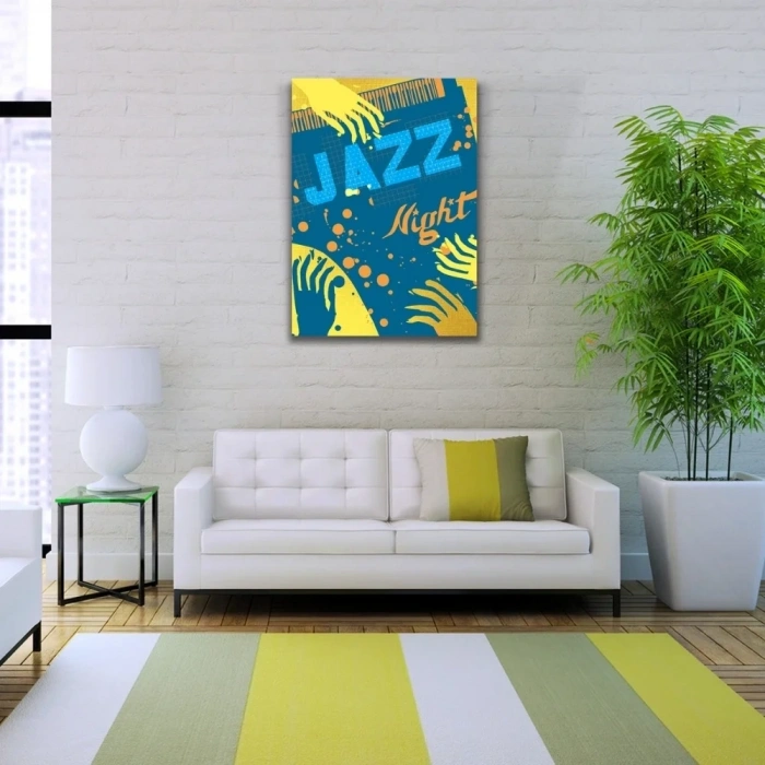 USLUCAN ALIŞVERİŞ Jazz Night Afişi Kanvas Tablo 50 x 70