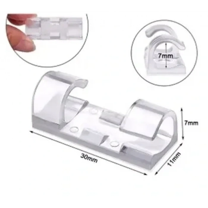 USLUCAN ALIŞVERİŞ Kablo Sabitleyici Klips Seti 20 Adet