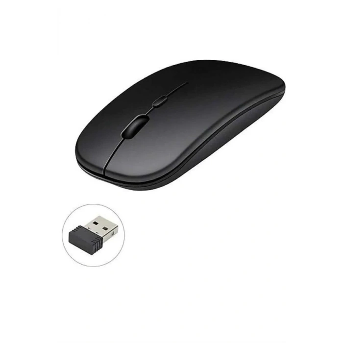 USLUCAN ALIŞVERİŞ Kablosuz Mouse Fare Şarjlı Bluetooth Wireless Çift Modlu Sessiz