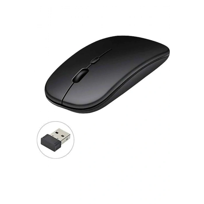 USLUCAN ALIŞVERİŞ Kablosuz Mouse Fare Şarjlı Bluetooth Wireless Çift Modlu Sessiz