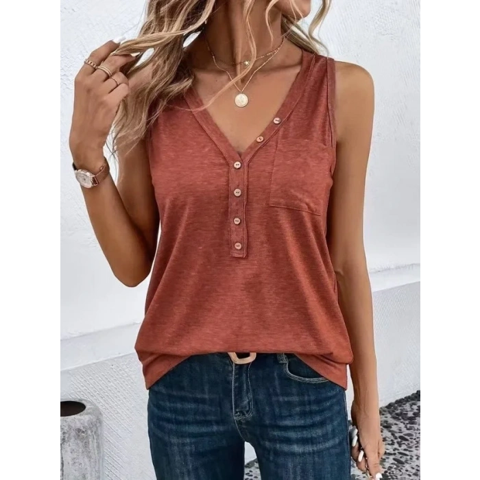 USLUCAN ALIŞVERİŞ Kadın Askılı önden Düğmeli Viskon Bluz