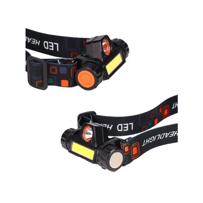 USLUCAN ALIŞVERİŞ Kafa Lambası - 8 Saat Dayanıklı Şarjlı Sensörlü Mıknatıslı - Kamp - Balıkçılık- Acil Durum Feneri