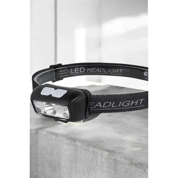 USLUCAN ALIŞVERİŞ Kafa Lambası Kamp Lambası Sensörlü Şarjlı Ayarlanabilir