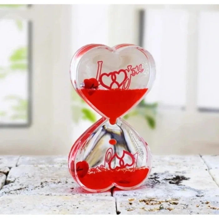 USLUCAN ALIŞVERİŞ Kalp Şeklinde Jel Kum Saati