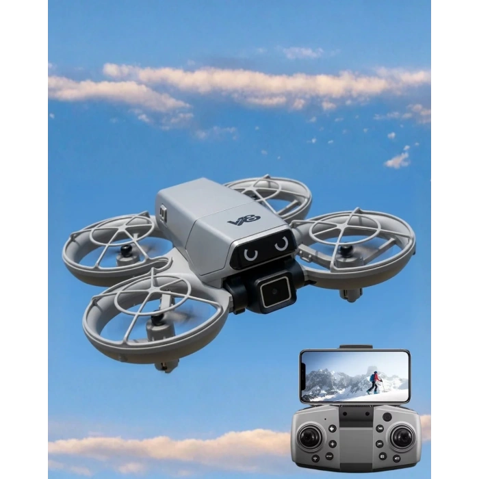 USLUCAN ALIŞVERİŞ Kameralı Mini Drone Optical Flow Hover APP Kontrollü