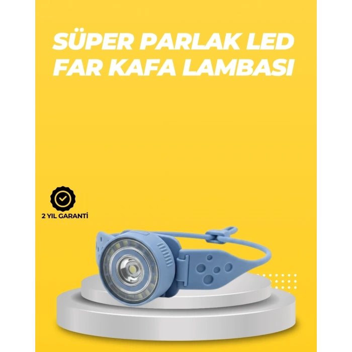 USLUCAN ALIŞVERİŞ Kampçı Kafa Lambası Su Geçirmez Çok Modlu LED