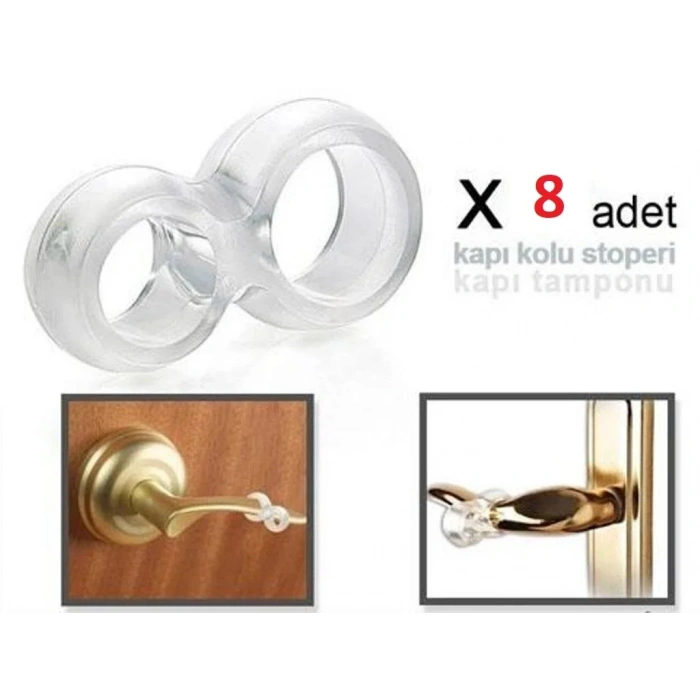 USLUCAN ALIŞVERİŞ Kapı Kolu Stoperi - Kapı Tamponu - 8 Adet