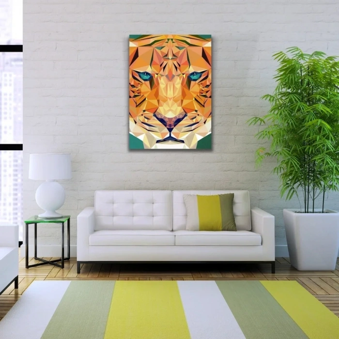 USLUCAN ALIŞVERİŞ Kaplan Figürü Soyut Çalışma Kanvas Tablo 50 x 70