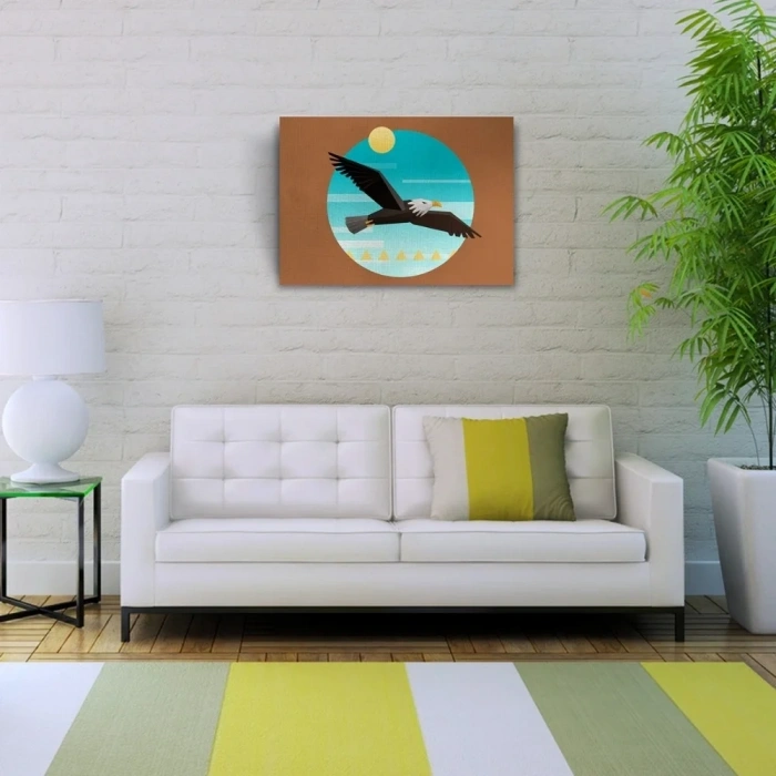 USLUCAN ALIŞVERİŞ Kartal Figürü Kanvas Tablo 50 x 70