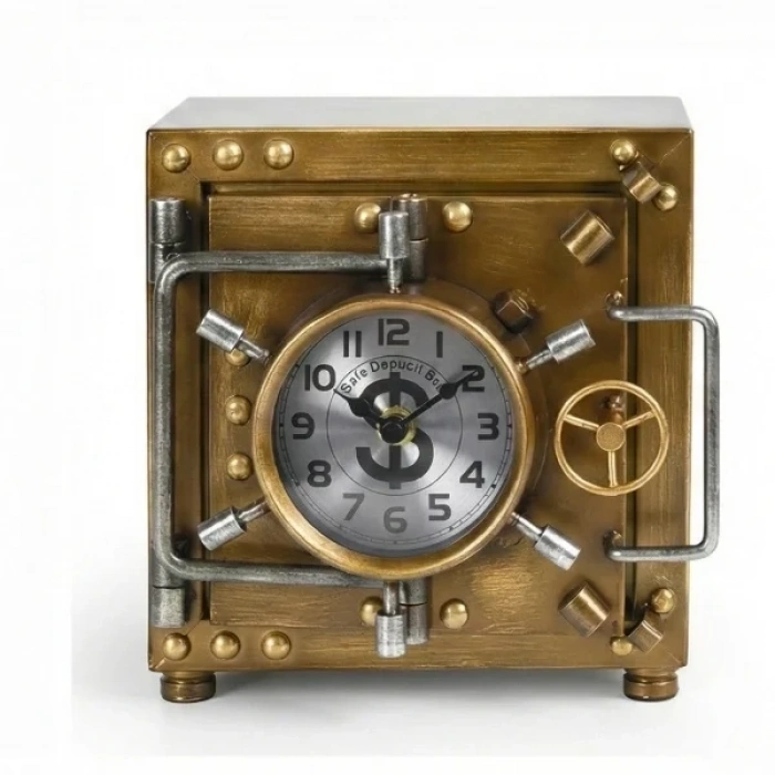 USLUCAN ALIŞVERİŞ Kasa Tasarımlı Masaüstü Saat