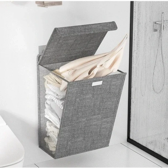 USLUCAN ALIŞVERİŞ Katlanabilir Asılabilir Kirli Çamaşır Sepeti