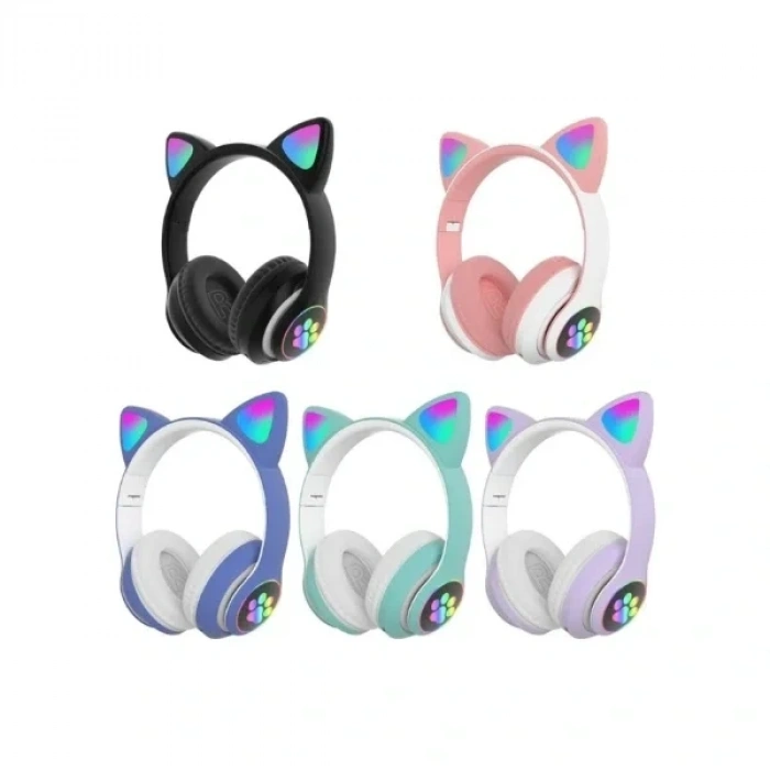 USLUCAN ALIŞVERİŞ Kedi Figürlü Bluetooth Kulaklık