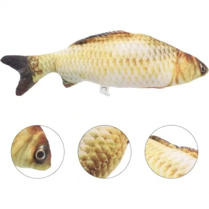 USLUCAN ALIŞVERİŞ Kedi Oyuncağı Peluş Balık