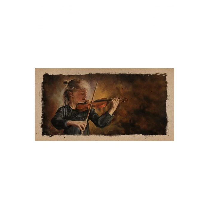 USLUCAN ALIŞVERİŞ Kemancı Kız Canvas Tablo (60x120)