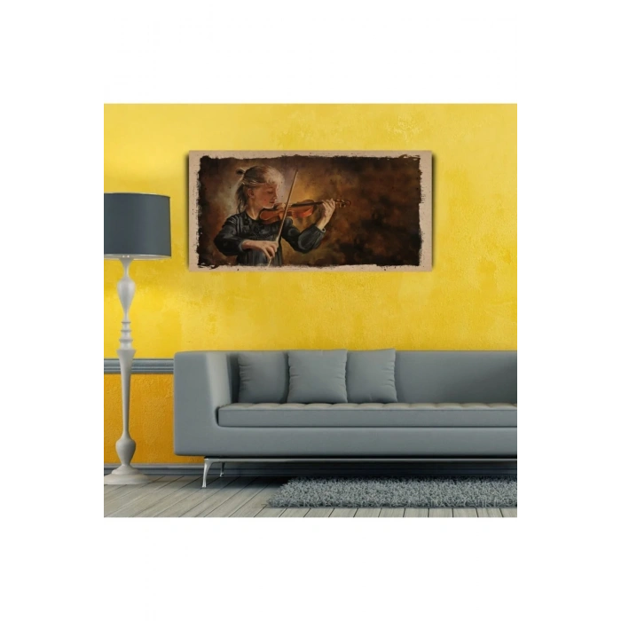 USLUCAN ALIŞVERİŞ Kemancı Kız Canvas Tablo (60x120)