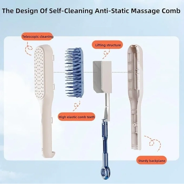 USLUCAN ALIŞVERİŞ Kendini Temizleyen Saç Tarağı