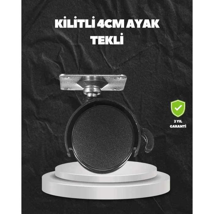 USLUCAN ALIŞVERİŞ Kilitli 4 cm Evrensel Tekerlek Ayak Tek Adet