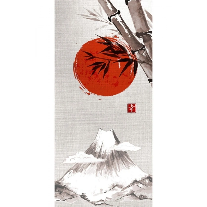 USLUCAN ALIŞVERİŞ Kırmızı Longji Iki Parça Canvas Tablo (30x70)