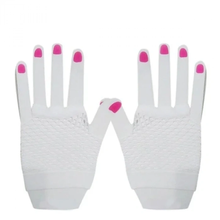 USLUCAN ALIŞVERİŞ Kısa Beyaz Parmaksız File Eldiven