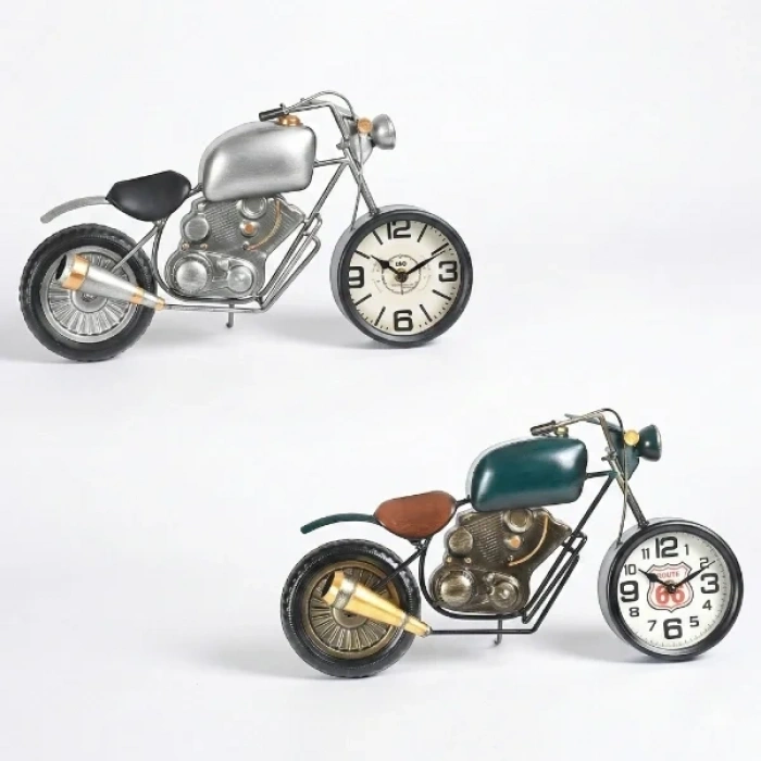 USLUCAN ALIŞVERİŞ Klasik Motor Tasarımlı Masaüstü Saat