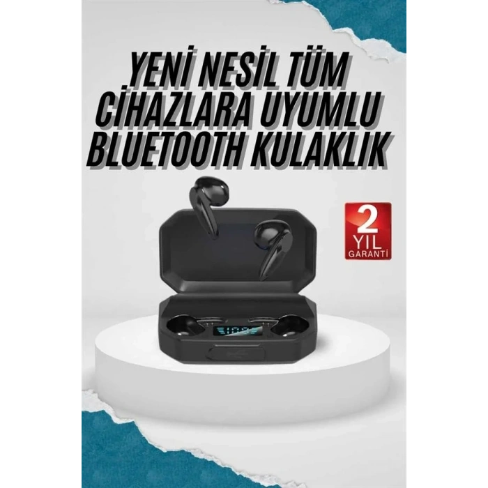USLUCAN ALIŞVERİŞ Kulak İçi Bluetooth Kulaklık Rgb Işıklı Çift Mikrofonlu iOS/Android Uyumlu BT 5.2