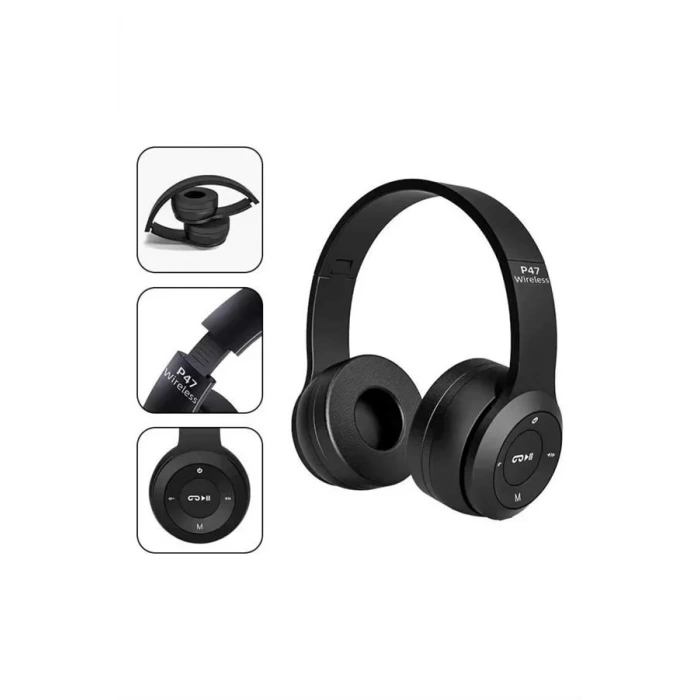USLUCAN ALIŞVERİŞ Kulak Üstü Bluetooth Kulaklık Yüksek Ses Kaliteli Ayarlanabilir