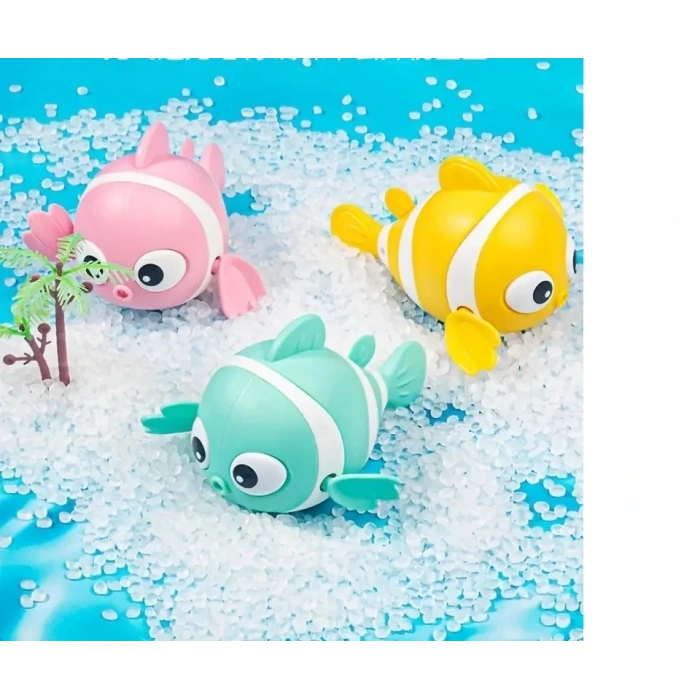 USLUCAN ALIŞVERİŞ Kurmalı Balık Bebek Banyo Oyuncağı