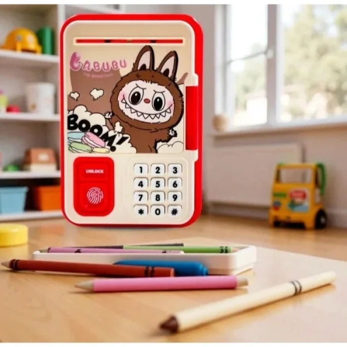 USLUCAN ALIŞVERİŞ Labubu Desenli ATM Kumbara