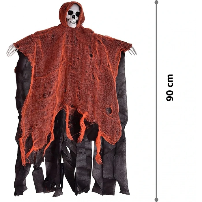 USLUCAN ALIŞVERİŞ LED Işıklı Pelerinli Kuru Kafa Dekor