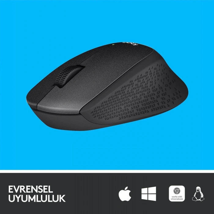 USLUCAN ALIŞVERİŞ LOGITECH M330 KABLOSUZ SESSİZ USB OPTİK MOUSE SİYAH 910-004909