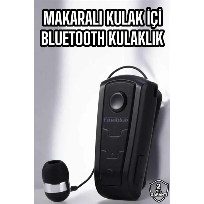 USLUCAN ALIŞVERİŞ Makaralı Bluetooth Kulaklık Çağrı Cevaplama Kablolu Uzun Pil Ömrü