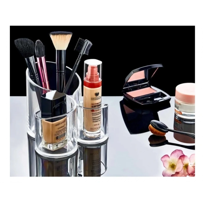 USLUCAN ALIŞVERİŞ Makyaj Organizeri Şeffaf - 3 Gözlü