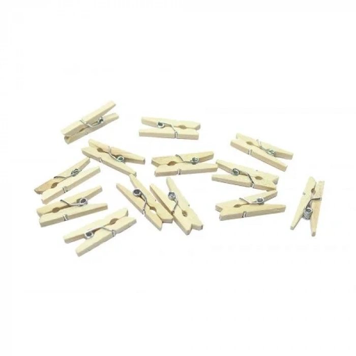 USLUCAN ALIŞVERİŞ Mandal Mini Ahşap Mandal (10 Adet)