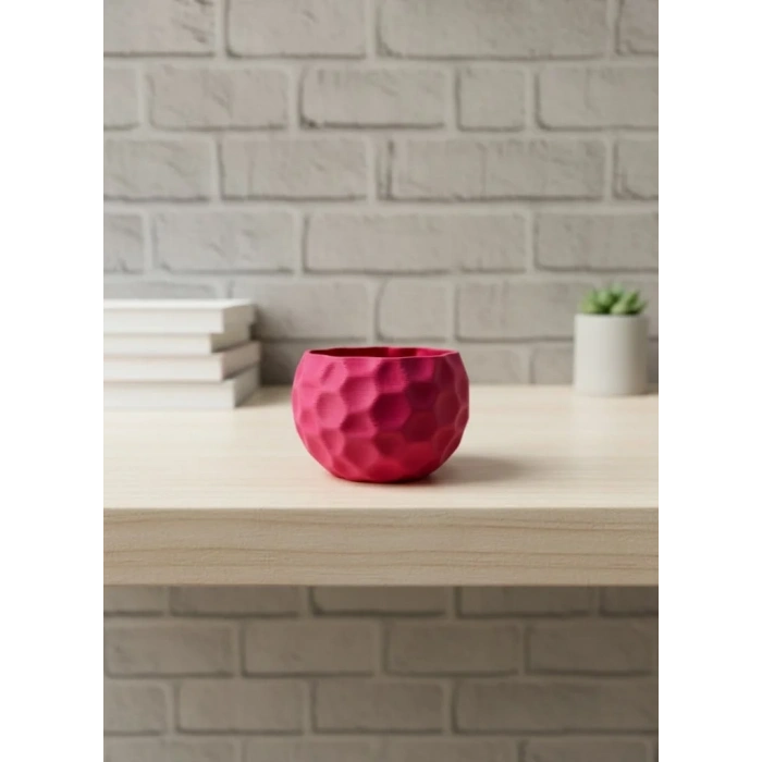 USLUCAN ALIŞVERİŞ Mini Mor Dekoratif Saksı 5 cm Modern Masaüstü Bitki Saksısı