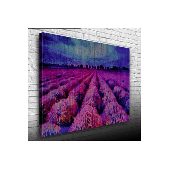 USLUCAN ALIŞVERİŞ Mor Çiçek Tarlası Canvas Tablo (50x70)